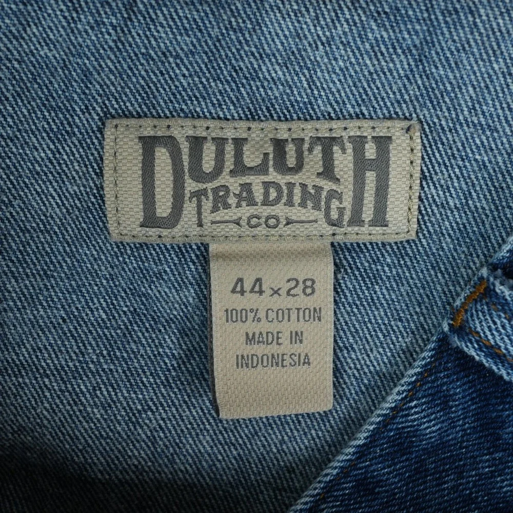 Duluth Trading Jeans Men 44x28 Blue Ballroom Relaxed Fit Workwear Rugged 86069B